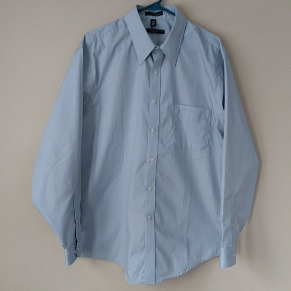 Geoffrey Beene Other - Geoffrey Beane Fitted Wrinkle Free Button Down Shirt XL Green Blue